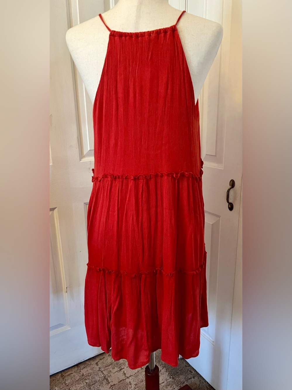 mittoshop Orange Dress with Spaghetti Straps - Picture 2 of 2